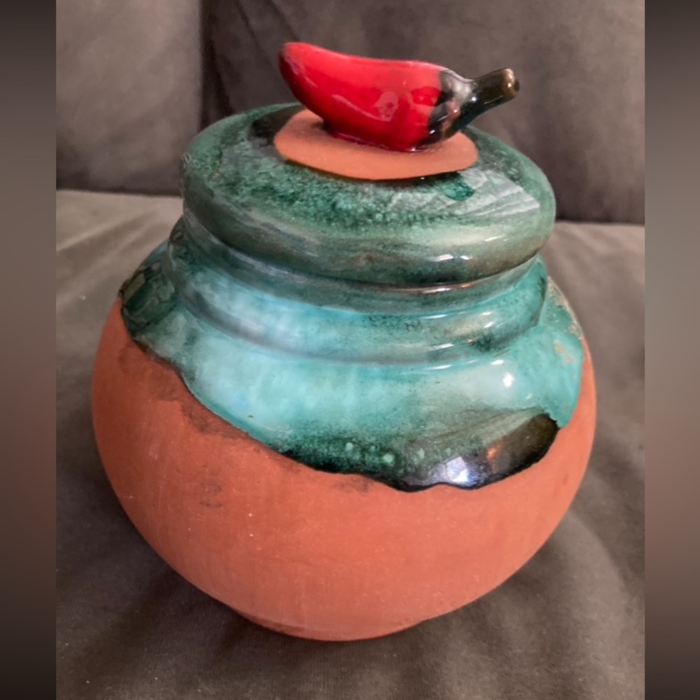 Handmade Clay Tortilla Server Jalapeño Lid